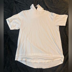 Men's White Long Hoodie T-Shirt for Men.